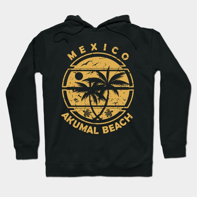 Mexico Akumal Beach (Riviera Maya) – Summer Palm Trees Hoodie by Jahmar Anderson